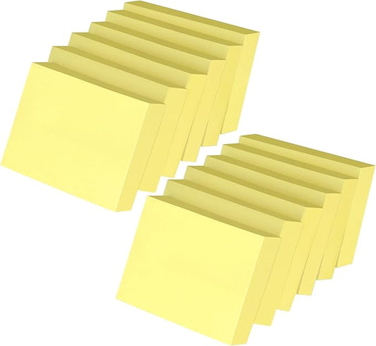 2400 Sheets Mini Sticky Notes Yellow 2 x 1.5in, Small Sticky Pads, 24 Pack Notes Pads Memo Pads,Strong Self-Adhesive Notes,Bulk Tiny Pads Easy to Post Notes for Home, Office, School(100 Sheets/Pad)