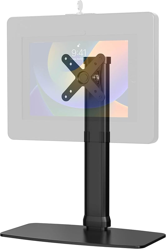 CTA VESA Monitor Desk Stand - Adjustable Desk Stand for Monitors up to 27" and 13.5lbs - Full Rotation and Tilting Capability - Max VESA 100 X 100mm - Single Standing Base for Monitors - (ADD-VADMB)
