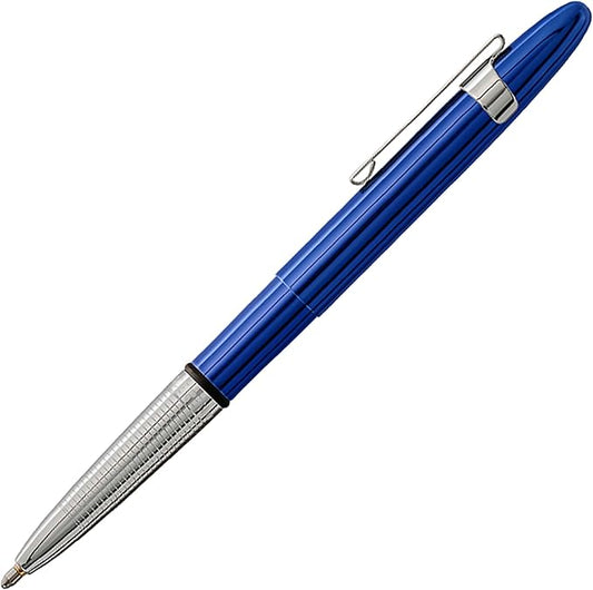 Fisher Space Pen Bullet Space Pen, Blue Moon Pressurized Ballpoint Pen, Compact Size, Writes Upside Down, Extreme Temperatures, Smooth Black Ink, Medium Point, Pocket Clip, Gift Box, Made in the USA