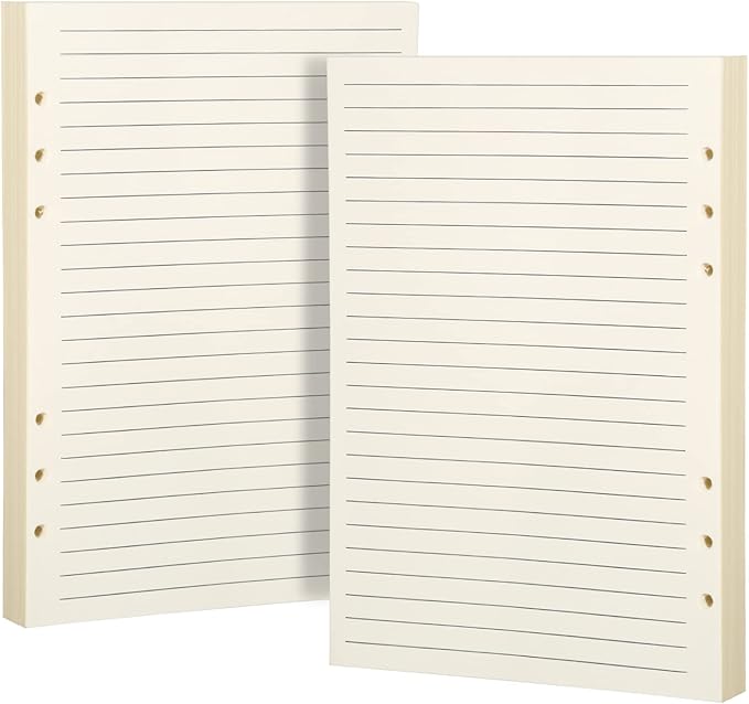 Purture A5 Paper, Planner Inserts for A5 Binder, Lined Paper Refill for Binder Planner Notebook Journal, 140 Sheets/280 Pages