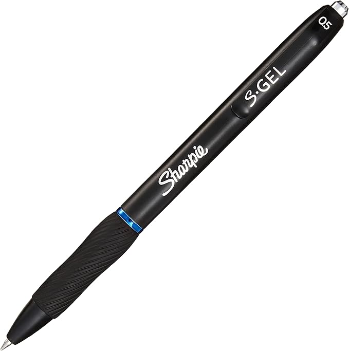 Sharpie S-Gel Gel Pens Fine Point (0.5mm) Blue Ink Gel Pen 12 Count