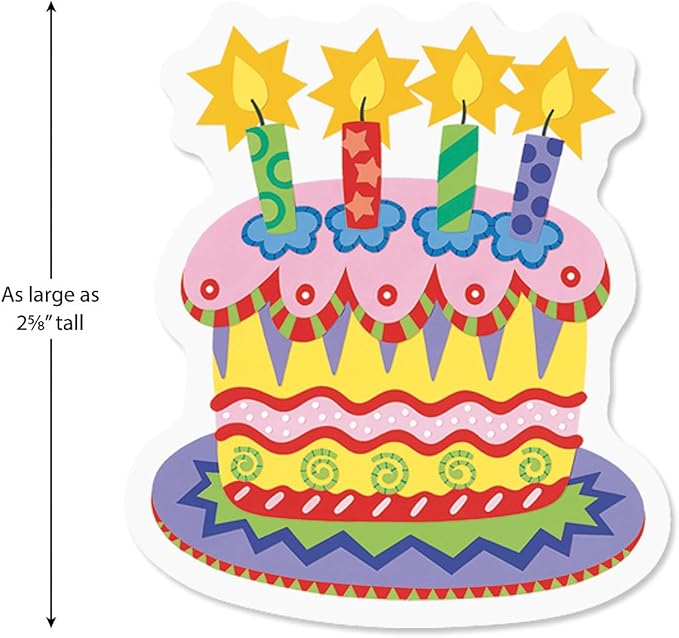 Current Colorful Celebration Birthday Party Sticker Variety Pack-2 Sheets,92 Assorted Stickers for Kids, Teachers, School, Scrapbooking, Journals, Monthly Planners, Calendars, Crafts & Greeting Cards