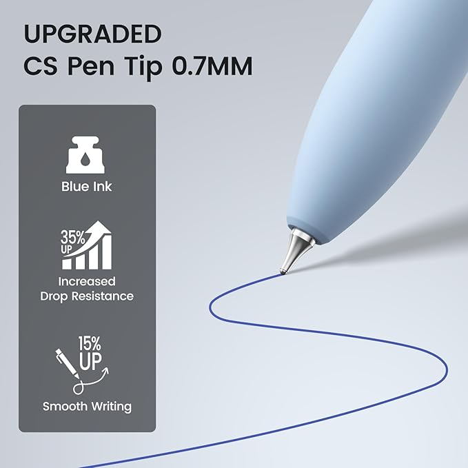 Blue Gel Pens - 16Pcs Blue Ink Pens 0.7mm Medium Point | Smooth Writing - Quick Drying Retractable Pen for Men Women (Vintage + Morandi - 16Pcs)