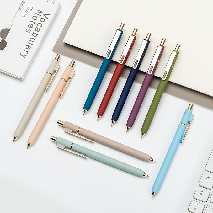 0.5mm Gel Pens Black Ink Gel Retractable Cute Pen for Smooth Writing Office Supplies (Mixed 10-count)