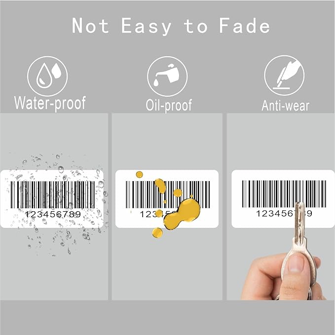 Hybsk 2.25x1.25 inch Direct Thermal Labels for Barcodes, Address, Compatible with Rollo Label Printer & Zebra Desktop Printers (2.25"x1.25",2 Rolls White)