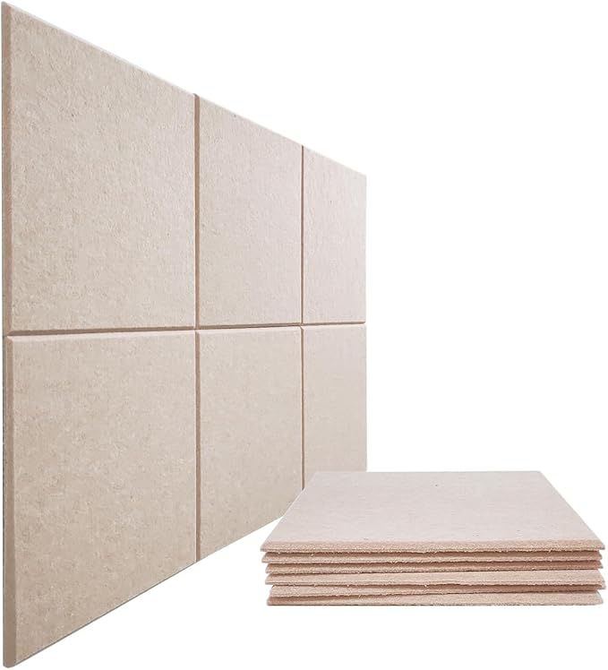 Large Cork Board Alternative, 11.8''x11.8'' 6 Pack Felt Bulletin Board with Safe Removable Adhesive Tabs, Connectable Felt Wall Tiles Bulletin Boards Cork Boards for Walls Pin Board Tack Board-Pink