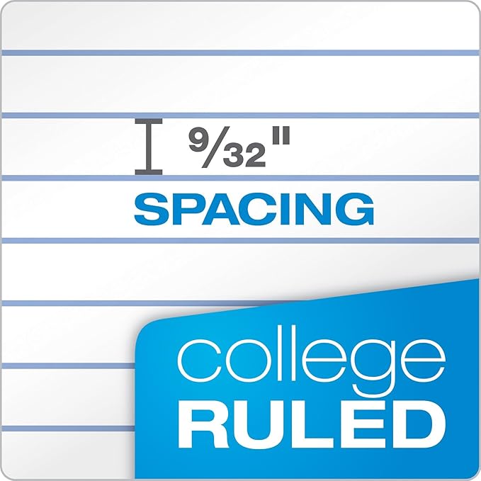 Oxford Loose Leaf Paper, 500 Sheets, College Rule Filler Notebook Paper, 8-1/2" x 11", 3-Hole Punched Fits 3-Ring Binders (62349)