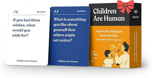 Children are Human | 140 Conversation Cards to Help Bond with Kids | Card Game for Elementary School Children | Designed by Experts for Grades 2-5 | Ages 7-10+