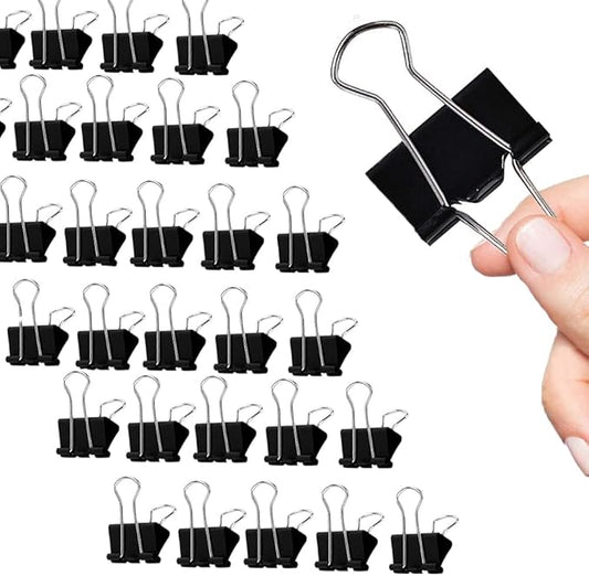 Large Binder Clips, 36 Pack, 1.6 Inch, Non-Standard 41mm, Black, Capacity 0.66 Inch, Paper Clip, Great Office Clip, Office & School Use
