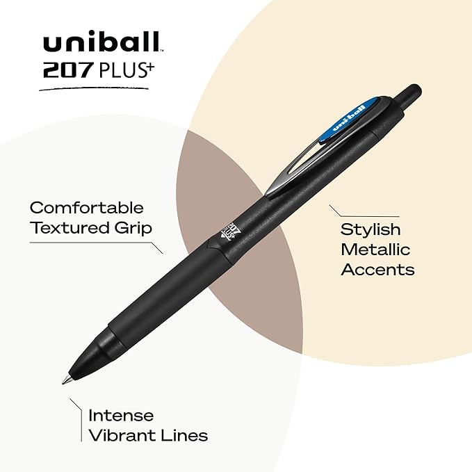 207PLUS+ Gel, 0.7MM, Blue, 4pk