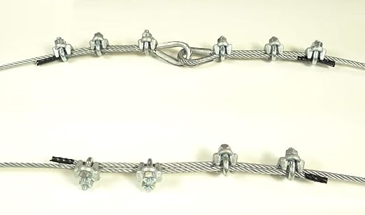 Wire Rope Clamp 1/8 inch 10 Pack Zinc Plated - Wire Rope Clip - Wire Cable Clamps