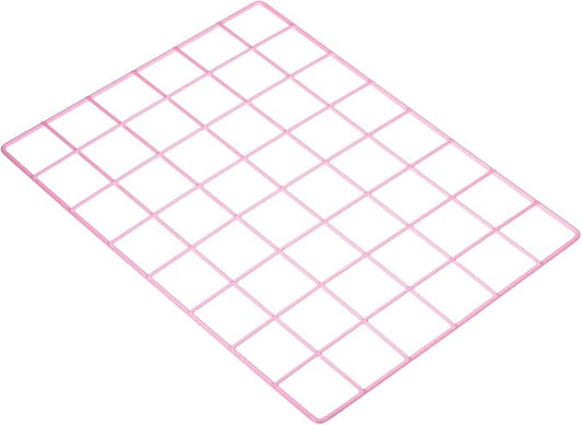 PATIKIL 16"x12" Wire Grid Panel, 1 Pack Wall Grid Decorative Panels Board Photo Pictures Display Decor Hanging Organizer for Home Office, Pink