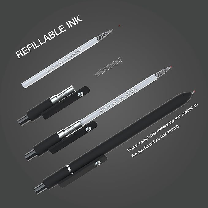 Gel Pens,0.5mm Fine Point Quick Dry Pens Smooth Writing Japanese gel pen,High-End Series Black Ink nurse aesthetic gel pen for Journaling Note Taking(10 Pcs Black Ink- Black shaft pens)