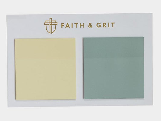 FAITH & GRIT Sticky Transparent 3x3 Pastel Notes for Bible Study Supplies, Journaling Supplies, Book Accessories - Ideal for Note Taking with Ball Point Pen, Annotations