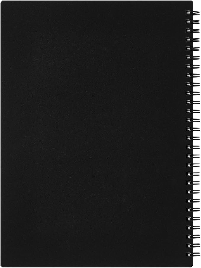Maruman MNEMOSYNE Notebook 9.92 x 7.05 Inches (B5), 8mm ruled 29-line, 80 Sheets, Black, 1 ea. (N174)