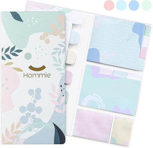 Hommie Sticky Notes Set, Divider Sticky Notes 410 Packs Planner Sticky Note Dividers Tabs with Color Coding for School Supplies, Office Supplies, Book Notes,Bible Sticky Notes