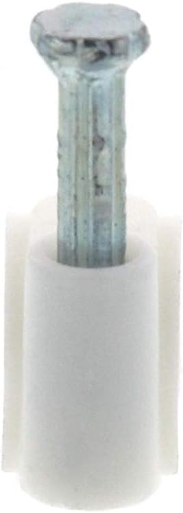 Secure 6mm White Round Nail Cable Clip for Coax, Ethernet, and Telephone Cable Management - 100 Pack
