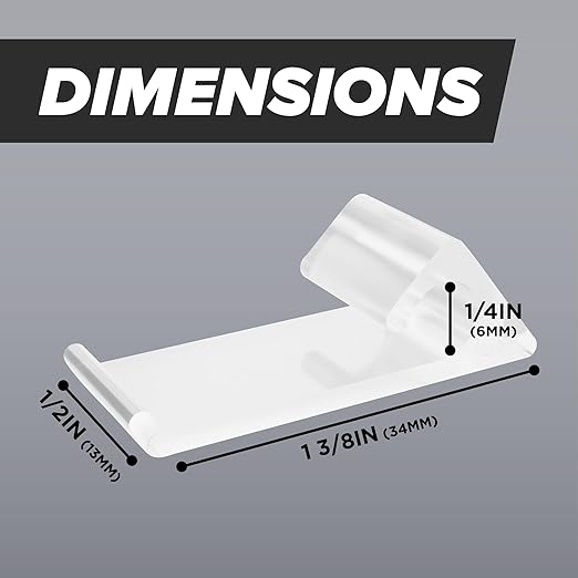 THE CIMPLE CO Cable Clips - Wire Management - Nylon Horizontal Siding Clips - Coaxial Mounting Home Snap-Ins - RG6 and RG59 - White, 50 Pieces