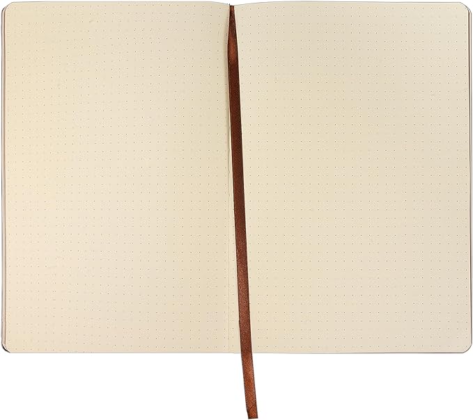 300 Pages Leather Dotted Journal Notebook,Softcover Leather Dotted Journal Notebook for Women Men,300 Pages Notebook for Travel,Business,Work,Office,School Note Taking,5.7'' X 8.3'',grey