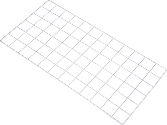 PATIKIL 24"x12" Wire Grid Panel, 1 Pack Wall Grid Decorative Panels Board Photo Pictures Display Decor Hanging Organizer for Home Office, White
