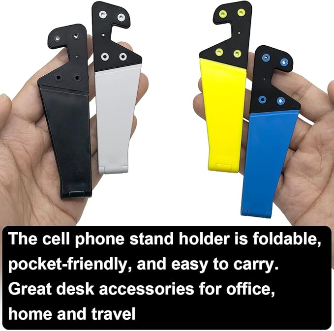 4 Pack Cell Phone Stand, Foldable Phone Holder for Desk Compatible with Phone 16 15 14 13 12 11 Pro Xs Xs Max Xr X 8, Nintendo Switch, All Phones