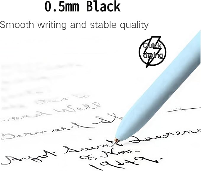 Macaron Color Gel Ink Pens for Journaling & Note-Taking, 5-Pack 0.5mm Fine Point Smooth Writing Retractable Pens - No Bleed or Smudge - Minimalist Pastel Gel Pens for Office & School Supplies