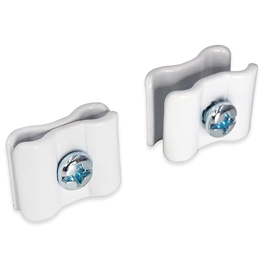 888 Display USA, Inc Gridwall Joining Clips Connectors for Wire Grid Panels and Grid Wall - 20 Pack (White)