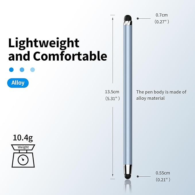 Stylus Pen for Touchscreen,5 PCS Stylus,2-in-1 Stylus Pen for iPad, High Sensitivity Precision Suitable for Touch Screens of iPhone/ipad/Android Tablet(Silver/Blue/Rose Gold/Purple/Light Green)