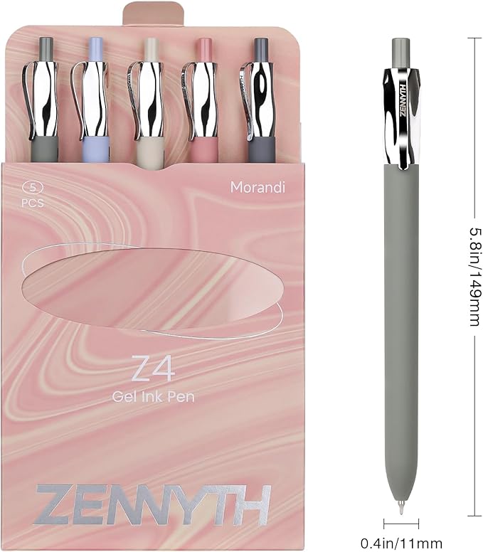 Ddaowanx Gel Pens,5Pcs Fine Point Smooth Writing Pens,0.5mm Quick Dry Black Ink for Journaling,Writing,Note Taking,Office&School Supplies,Aesthetic Desk Accessories for Women