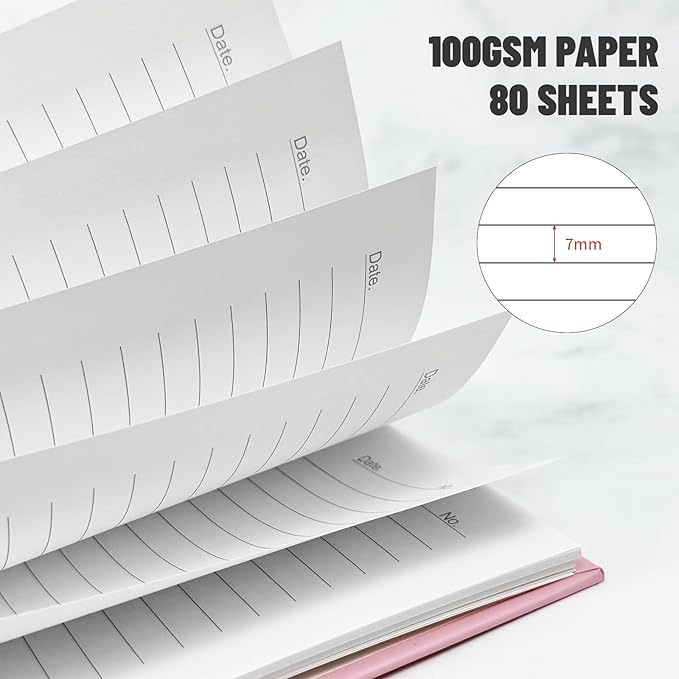 Lined Spiral Notebook B5 Mint Green Hardcover Notebooks for Work -7.48" X 10.18" 4 Pack 7MM College Ruled,160 Pages 100GSM Thick Paper for Note Taking School Office Supplies