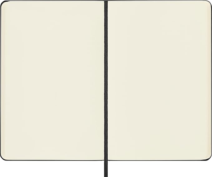Moleskine Classic Notebook, Hard Cover, Medium (4.5" x 7") Plain/Blank, Black, 208 Pages