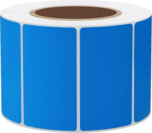 Hybsk 2.25x1.25 inch Color Direct Thermal Labels for Shipping, Barcodes, Address, Compatible with Rollo Label Printer & Zebra Desktop Printers (2.25"x1.25",Blue)
