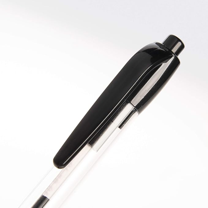 Simply Genius Bulk Pens - 200 Pack, Black Retractable, Medium Ballpoint - Smooth Writing with Comfortable Grip - Ink Pens Bulk for Office & School Supplies