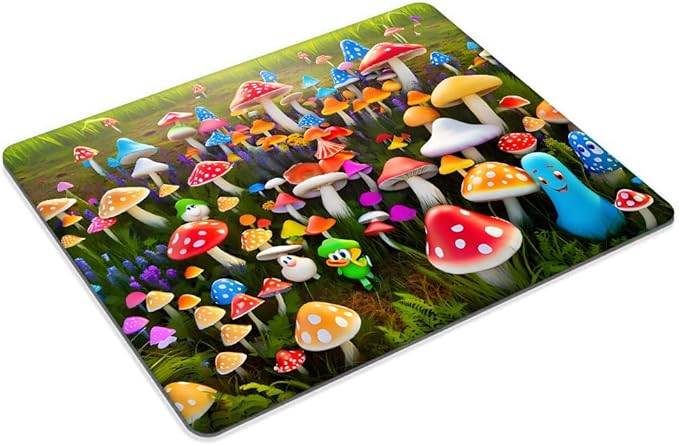 Happy Mushroom Mouse pad Customized Mousepad Non-Slip Rubber Base Mouse Pads for Computers Laptop Office Desk Accessories Mouse pad