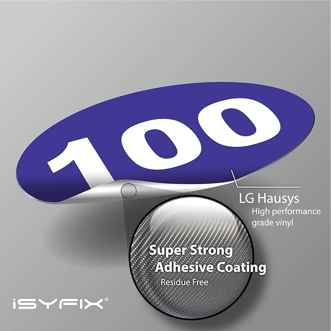 iSYFIX Blue Consecutive Number Stickers – 1 to 100, 2-inch, 1 Set – Vinyl Self Adhesive Premium Decal, Ideal for Inventory, Storage, Organizing, Boxes, Bins, Toolbox, Lockers & More, Indoor/Outdoor