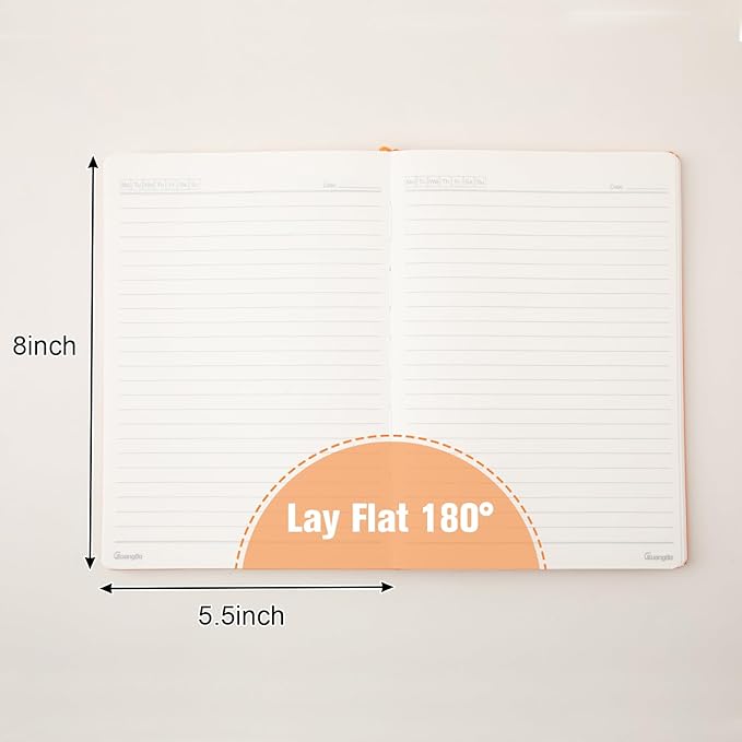 Lined Journal Notebook for Work with 160 Pages, 5.6" x 8" Hardcover Notebooks Journals Medium Size for Writing Women Men
