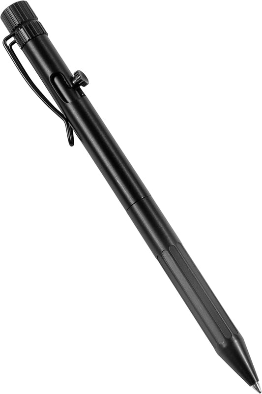 Rite in the Rain Weatherproof Bolt-Action Matte Black Metal Pen, Black Ink (No. BK16)