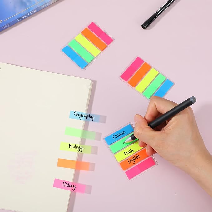 1500 Pcs Sticky Notes, Small Sticky Notes Self-Stick Note Pads Colored Stickers Colored Labels Tabs Bright Colors Rectangular Index Tabs for Books Page Markers