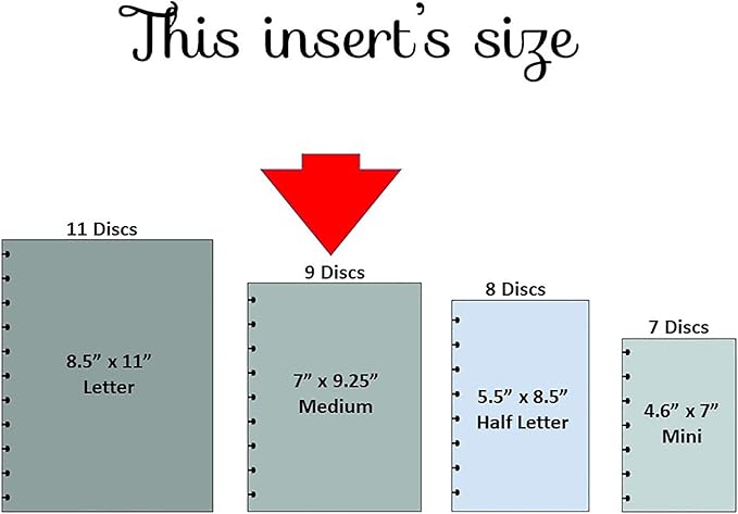 Habit Tracker Inserts for 9-Disc Planners (7 x 9.25 inches), Resolution Tracker, Monthly Habit Planner Refill, 12 Months Supply Compatible with Happy Planner ARC and TUL