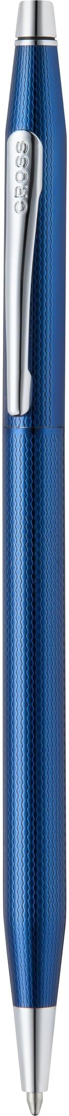 Cross Classic Century Translucent Cobalt Blue Engraved Diamond Pattern Ballpoint Pen - Refillable Pen for Effortless Writing - Black Ink - Durable Construction - Premier Distinctive Look