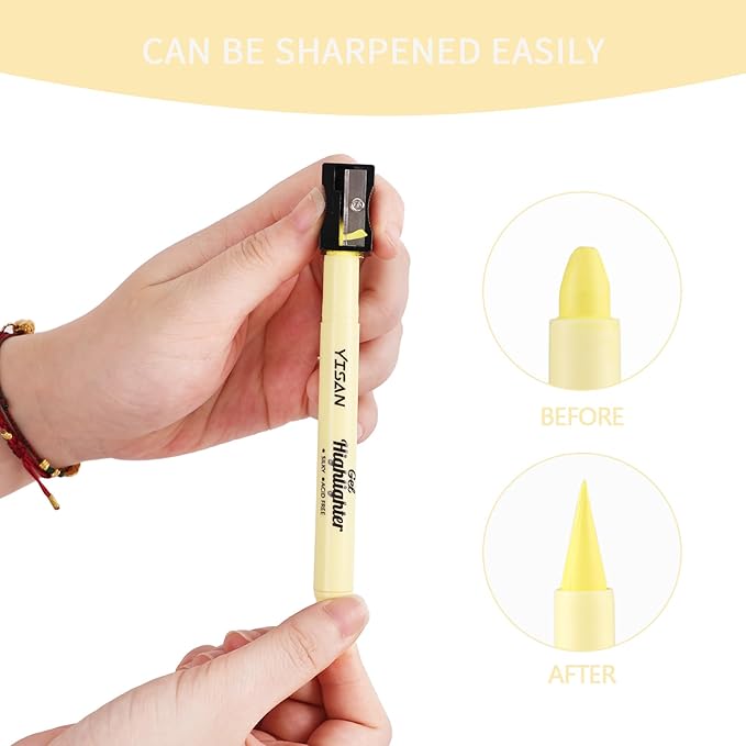 YISAN Bible Highlighter, Dry Highlighter,No Bleed Marker Pens, 8 Sorbet Colors,70641