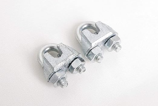 Wire Rope Clamp 1/4 inch 10 Pack Zinc Plated - Wire Rope Clip - Wire Cable Clamps