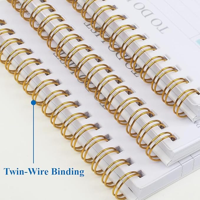 (50-Pack) To Do List Notepad - A5 Undated Daily Planner, 2500 Sheets/5000 Pages To Do List Notebook for Work, Spiral Waterproof Notepad for Office Supplies, School Planner, 5.8" x 8.3"
