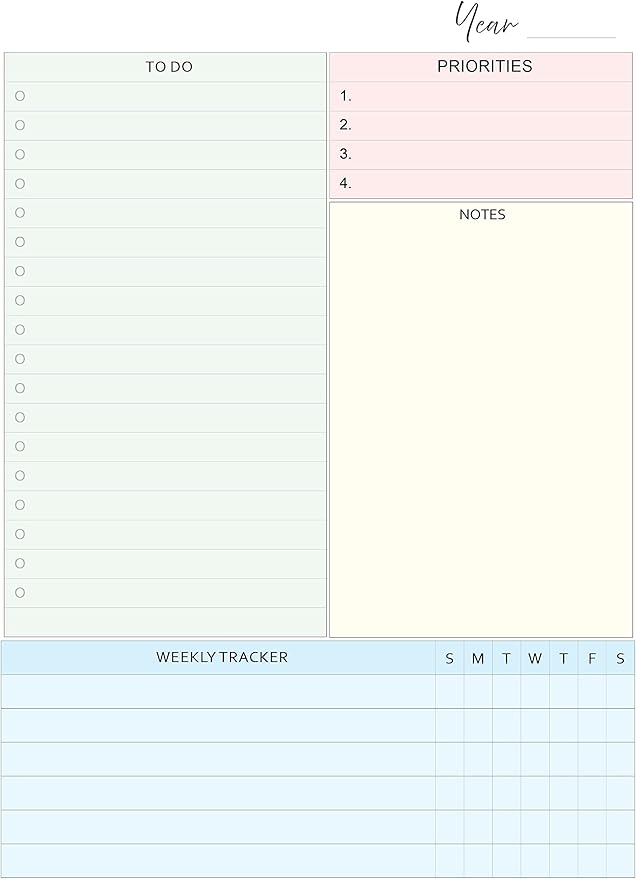 Undated Weekly Planner Inserts, Fits 9 Disc Medium Size Planners Calendar Refills Weekly Calendar Inserts, Undated Weekly Planner (9 Disc Classic)