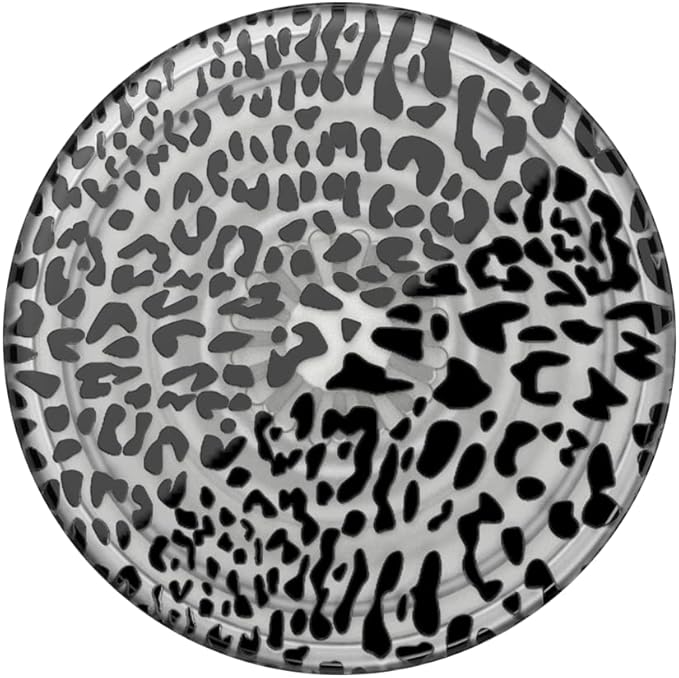 PopSockets Adhesive Phone Grip, Holder, Phone Stand, Plant-based - Translucent Black Leopard
