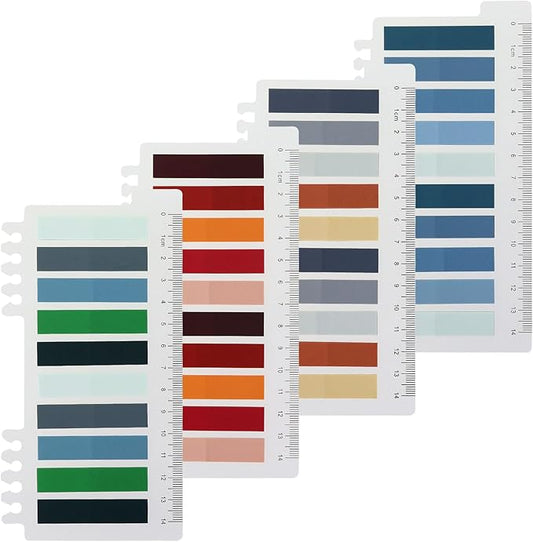 MultiBey 1200 Pcs Transparent Sticky Tabs, Cool Colored Page Markers, Writable & Repositionable Book Tabs for Notes, Office, Study Supplies