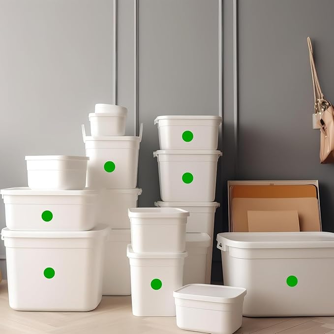 1400 Pcs Green Dot Stickers 3/4" Round Color Coding Label Circle Stickers Colored Dots for Office,Classroom,Papers