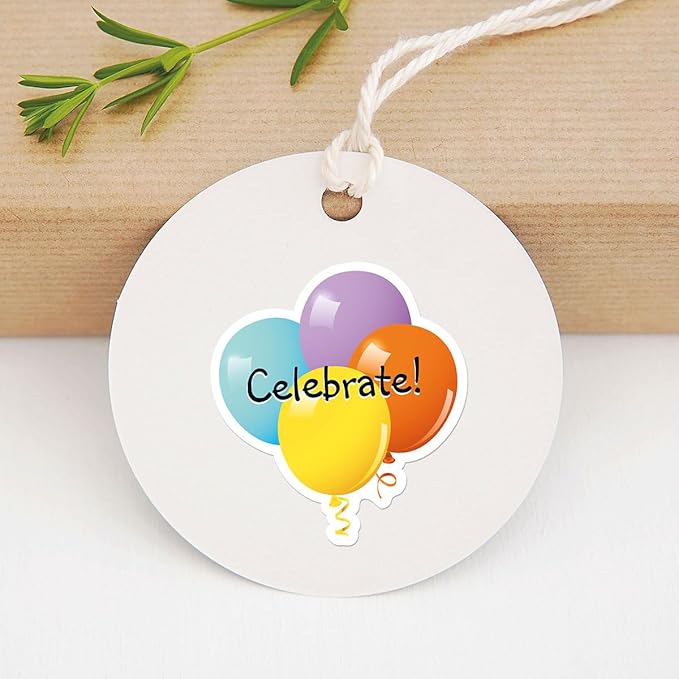 Current Balloon Birthday Sticker Variety Pack - 2 Sheets, 88 Assorted Stickers for Kids, Teachers, School, Scrapbooking, Journals, Monthly Planners, Calendars, Holiday Crafts & Greeting Cards