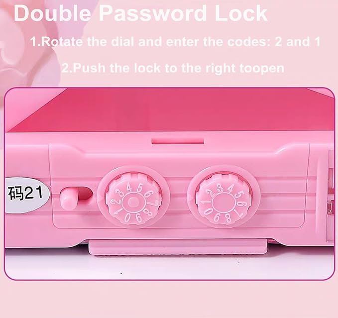 Pop up Multifunction Pencil Case for Kids, kawaii Pen Box Bag Pencil Holder for School Students,Cute Pencil box for Girls and Boys with Sharpener,Password Lock, Schedule, Whiteboard (Pink3)