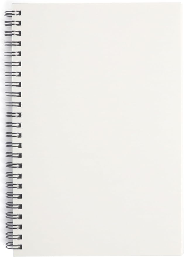Blank Spiral Notebook 5.51 x 8.27 in (A5), 160 Pages Blank Paper, Wirebound Sketchbook for Drawing, Notes & Creative Ideas, Calendar Card Included (2025) (Emerald)